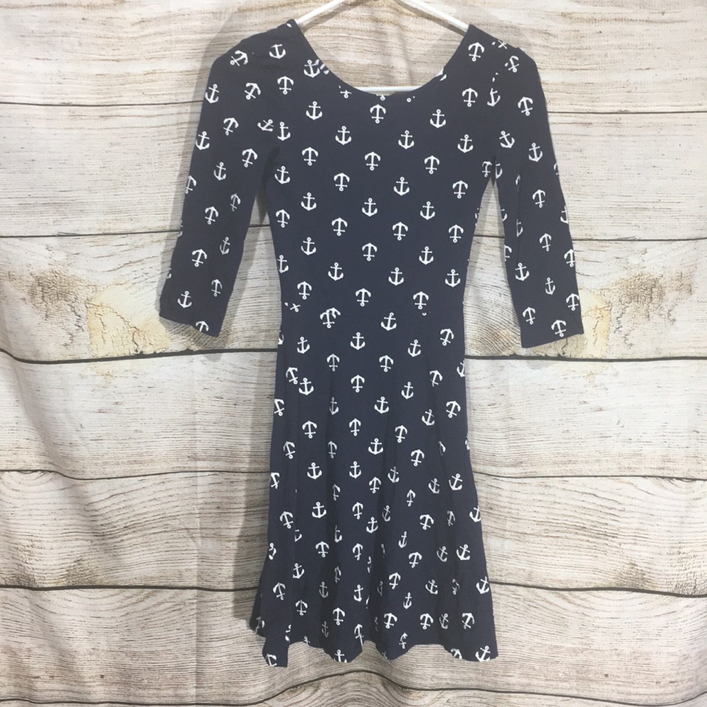 Rue 21 xs sailor dress bow long sleeve nautical - Picture 1 of 5